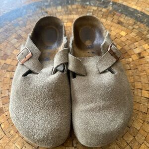 Birkenstock Tan Suede Mules Size 8